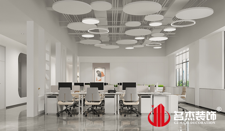 開放辦公區(qū)裝修設計效果