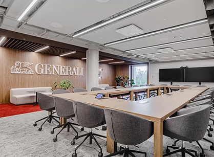充滿活力且支持團隊工作的協(xié)作性辦公室裝修設計空間是怎樣的——Generali